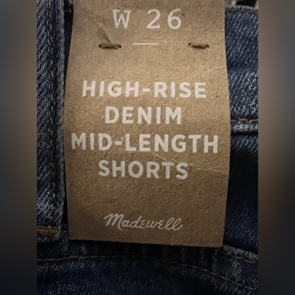 MADEWELL HIGH RISE MID LENGTH 7” SHORTS STYLE L0367 NEW SIZE 26 - Picture 8 of 8